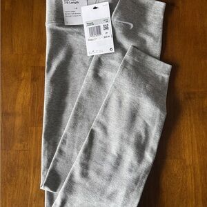 Nike Light Gray Leggings with White Swoosh